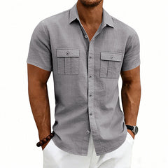 American-style Casual Loose-fit T-shirt With Two Pockets