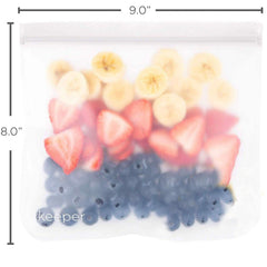 10-Pack: 32 oz Keeper Reusable Ziplock Bags