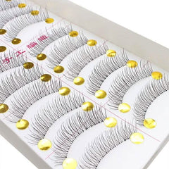 10-Pairs: Makeup Handmade Natural Fashion Long False Eyelashes Eye Lashes