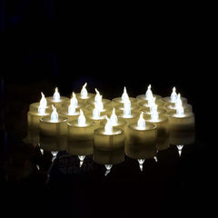 100-Pieces: White LED Candle Tea Light