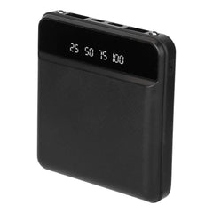 10000 mAh Portable Powerbank Mini with Dual USB Ports LCD Display