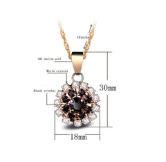 Flower ring necklace earrings bracelet four-piece set