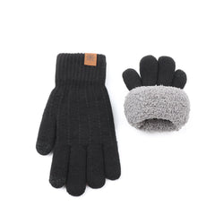 Guantes para montar al aire libre, cortavientos y protección contra el frío, con forro polar y gruesos