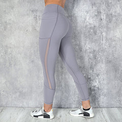 Women High Waist Pocket Leggings Solid Color