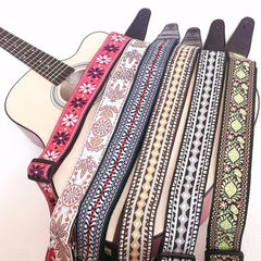 Bandoulière de guitare brodée