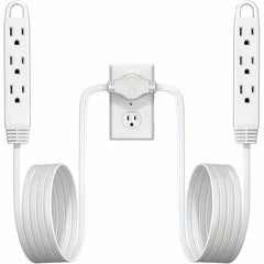 12-Foot Long Extension Cord Power Strip with 6 Feet on Each Side 13A 125V 1625W