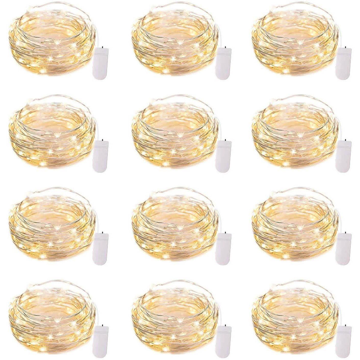 12-Pack: Led Fairy Lights Battery Operated String Lights