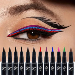 12-Pieces: Luxurious Waterproof Long-Wearing Liquid Eyeliner Set