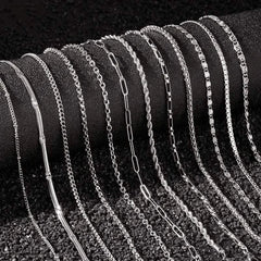 12-Pieces: Stainless Steel Clavicle Necklace Set