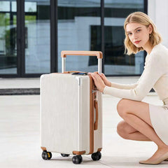 20 Inch 24 Inch Wide Handle Luggage, Silent Rotating Wheel Travel Luggage, Durable Password Lock Carry On Luggage