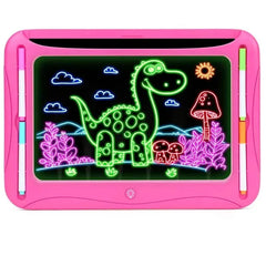 LED Light-Up Doodle Board – 9 Double-Sided Cards with Markers, Art Toy for Kids 3-8