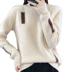 Pull en maille tendance à col montant pour femme