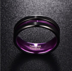 Purple party ring Groove ring