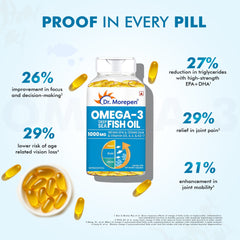 Cápsulas blandas de aceite de pescado de aguas profundas Omega 3 de Dr. Morepen
