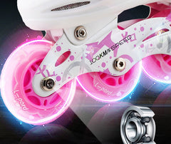 Patines infantiles completos para principiantes, ajustables, zapatos de patinaje para niños y patines de ruedas para mujeres