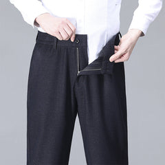 Pantalon décontracté tendance pour homme, style affaires, taille haute