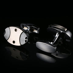Industrial Revolution Series French Fish Shape Men's Cufflinks