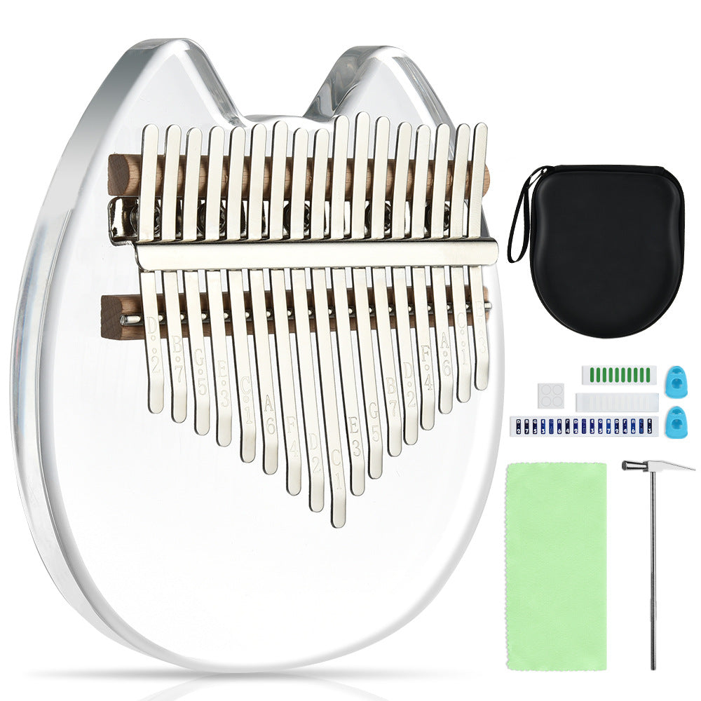 Kalimba en acrylique et cristal à 17 tons, piano à pouces