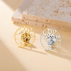 Broche juive en métal en forme d’étoile à six branches, simple et polyvalente