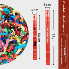 Bâton de salut à main - pendaison de crémaillère - sequins multicolores - 58 cm - 1 pièce