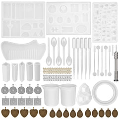 155-Piece: DIY Silicone Casting Molds Tool Jewelry Making Mould Set