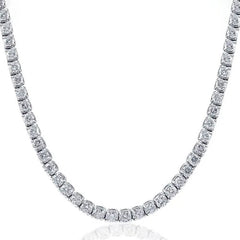 16" 20Ct Diamond Tennis Necklace 14k White Gold Lab Grown