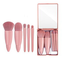 Set de 5 pinceaux de maquillage : poudre, fard à paupières, fond de teint, blush et estompage