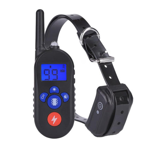 Collier électronique pour animaux avec télécommande, décharge électrique, vibration et avertissement