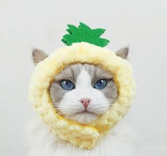Süßer Ananas-Katzenhut Warme Plüsch-Kopfbedeckung