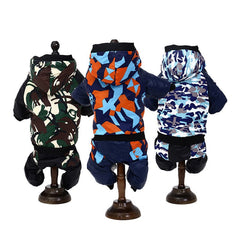 Vêtement à capuche camouflage pour animal, automne-hiver