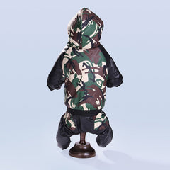 Vêtement à capuche camouflage pour animal, automne-hiver