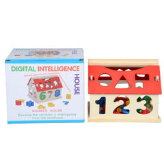 Juguetes infantiles de bloques de construcción, juguetes educativos digitales con forma de casa