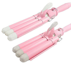 Small Curling Iron Water Corrugated Three-Tube Electric Curling Iron
