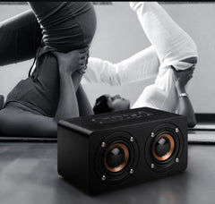 Petite enceinte Bluetooth sans fil en bois M5 pour téléphone, ordinateur et bureau