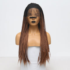 Gradient Brown Three-strand Long Braid