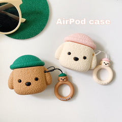 Compatible With Cartoon Hat Dog Suitable For  Airpods Headset Protective Case