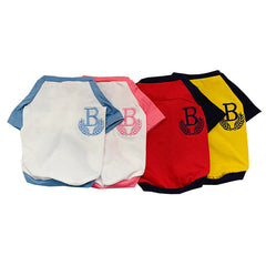 Ropa de manga corta para perros, conjunto para padres e hijos