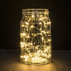 16.5ft 50 Yellow LED Copper Wire String Fairy Lights