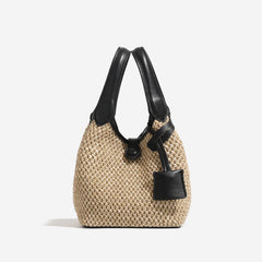 Korean-style Niche-design Straw Tote Bucket Bag