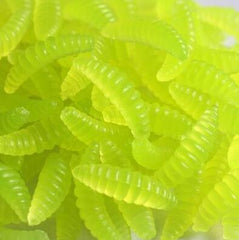 50pcs artificial soft maggot grub fishing lure bait