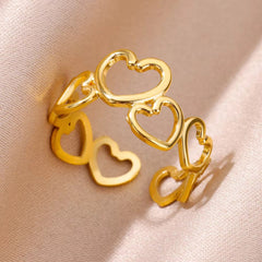 Geometric Stainless Steel Ring For Women
