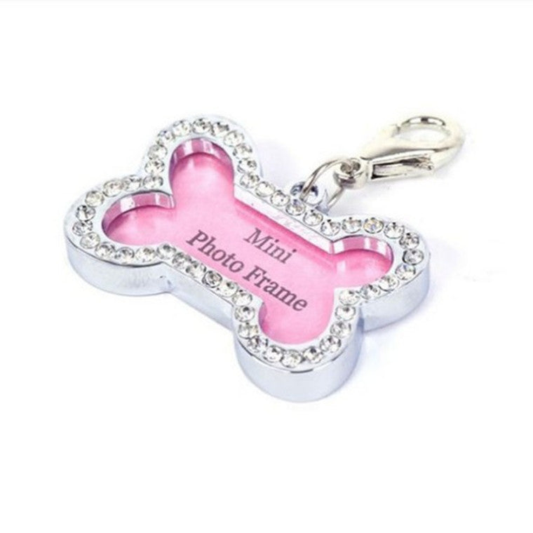 Hundeanhänger Anhänger mit Metall-Diamant