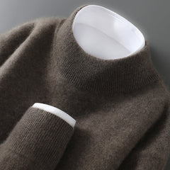 Suéter informal de cachemira para hombre, holgado, como capa base