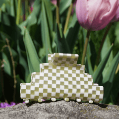 PINCE À CHEVEUX PYRAMIDE - VERT