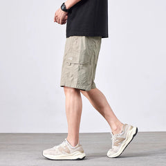 Pantalon court style américain streetwear, séchage rapide, longueur mi-mollet