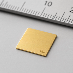 Disco de calibración de oro de ley 18K para probadores de oro