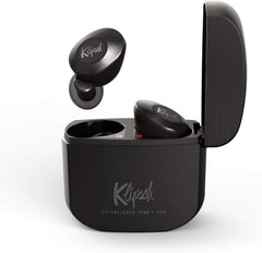 Klipsch T5 II True Wireless Bluetooth 5.0 Earphones in Gunmetal with Transparency Mode, Beamforming Mics, Best Fitting Ear Tips, and 32 Hours of Battery Life in a Slim Charging Case