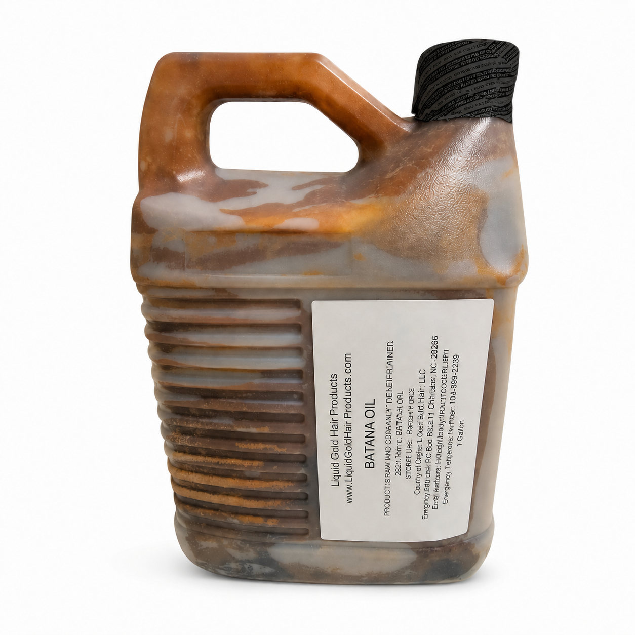 1 Gallon Jug (7 Pounds) of authentic raw batana oil imported from Honduras for dry, breakage-prone hair.