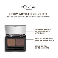 L'Oreal Paris Kit Brow Artist Genius de medio a oscuro