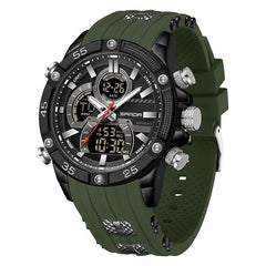 Multifunctional Mens Electronic Watch Waterproof, Luminous, With Alarm